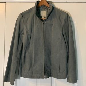 J.Jill Blue Suede Jacket Size M NWOT